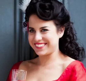 Lady dressed in vintage glam