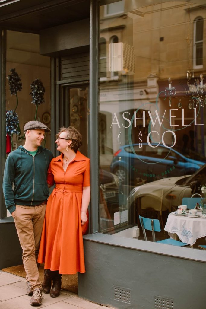 Will & Kate Ashwell stood outside Ashwell & Co shop in Bristol