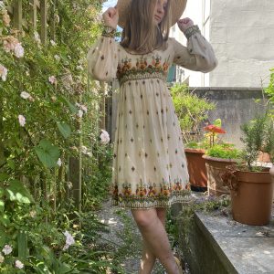 1970s embroidered folk dress