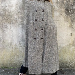 tweed double-breasted cape