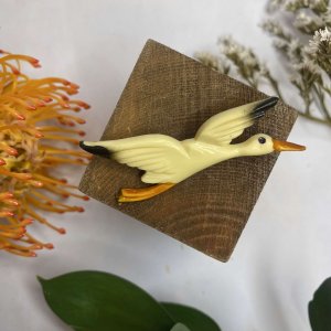 FRENCH FLYING DUCK BROOCH