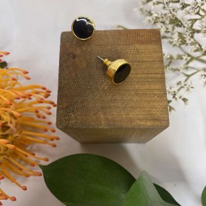 BLACK and GOLD STUDS