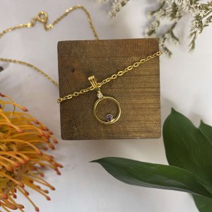 DIAMANTÉ CIRCLE NECKLACE