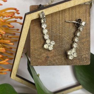 DIAMANTÉ DROP EARRINGS