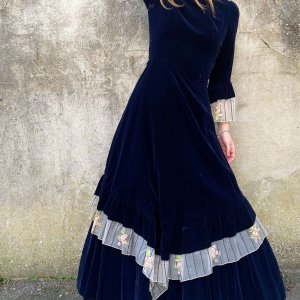 Troubador Navy Velvet Dress
