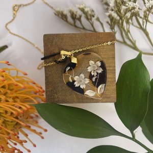 HAND CARVED HEART NECKLACE