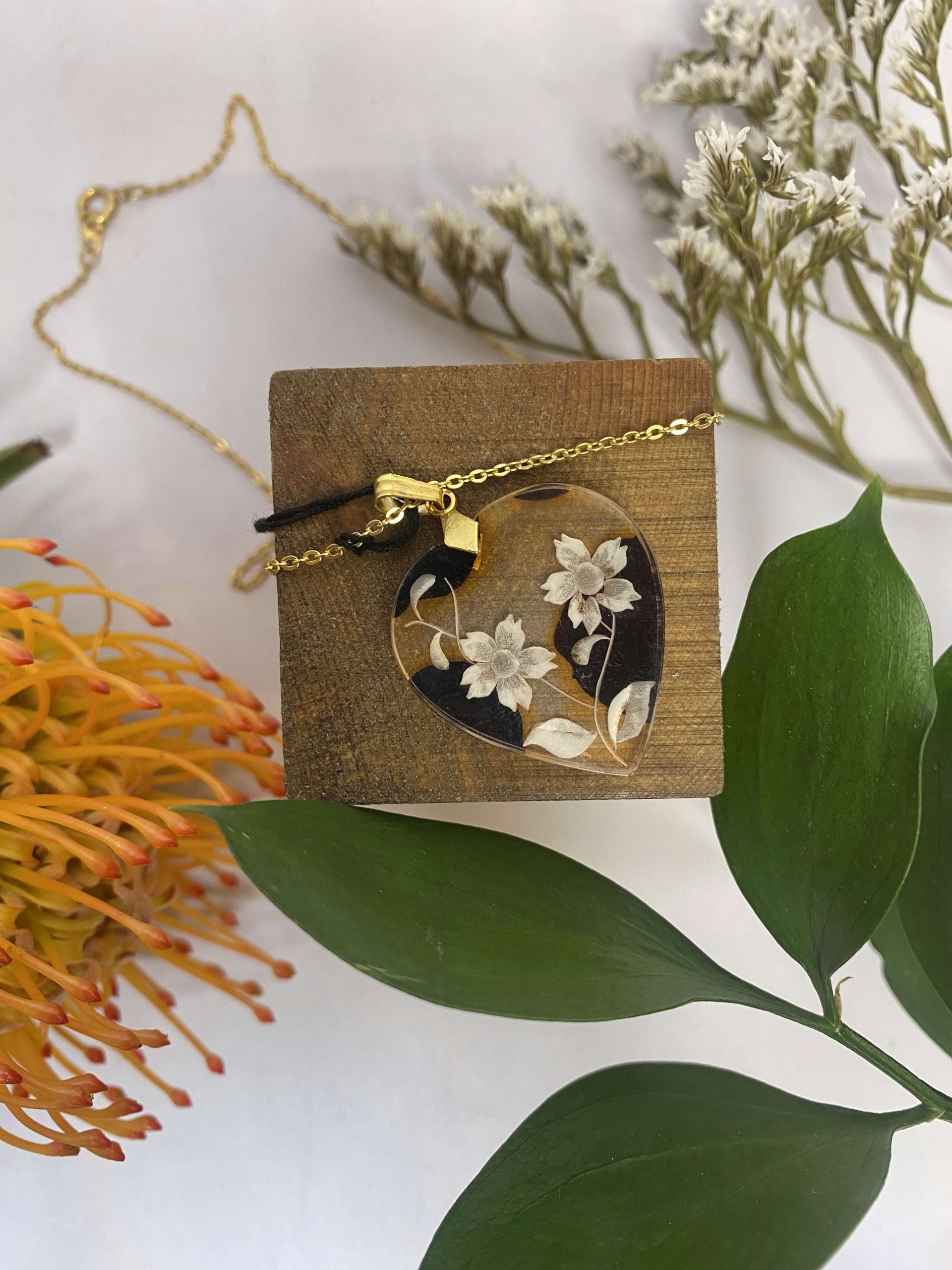 HAND CARVED HEART NECKLACE