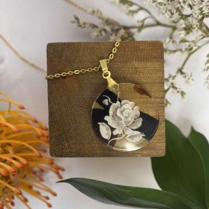 Hand-Carved Circle Necklace