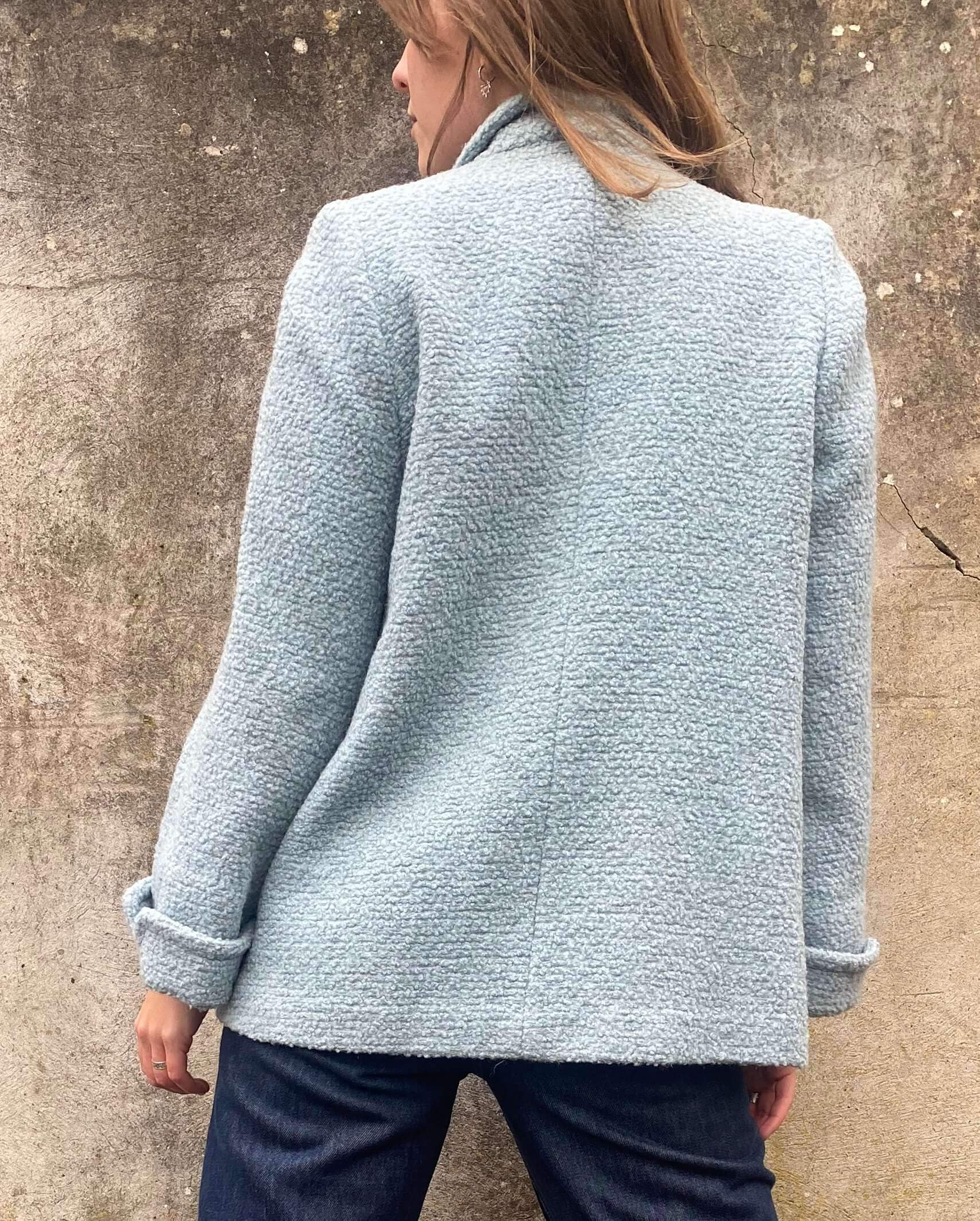 Chic 1950s Pale Blue Swing Jacket - Image 2